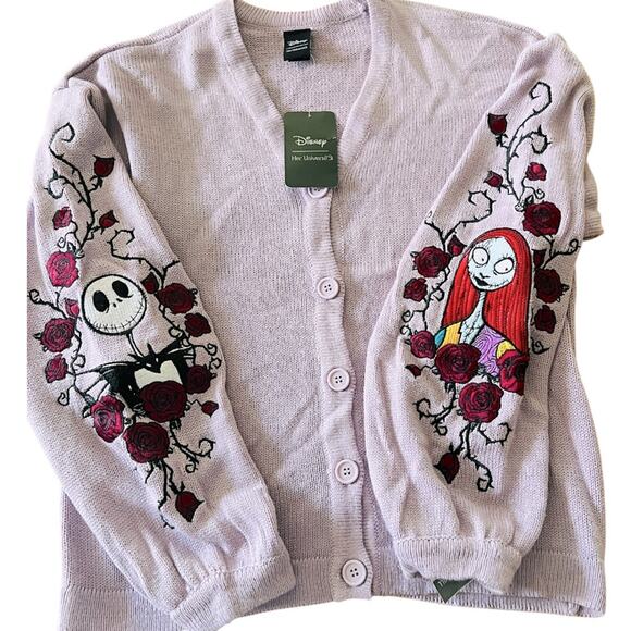 Disney The Nightmare Before Christmas Jack & Sally Sweater Size M NWT - Picture 5 of 8